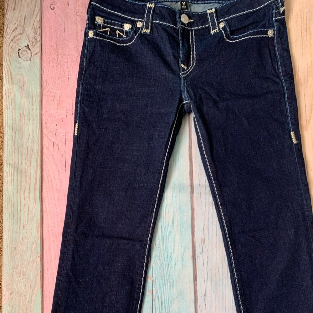 Billie low rise straight true religion Dark Blue Jeans - Picture 2 of 9